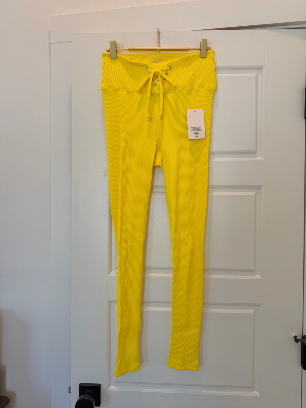 Years of Ours Ribbed Yellow Leggings Size M